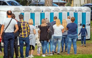 porta potty at an event