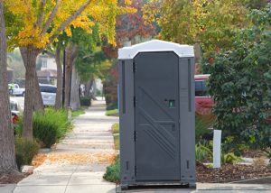 porta potty on the side walk