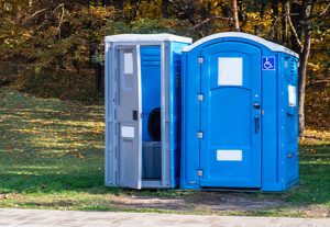 Porta potty outdoors